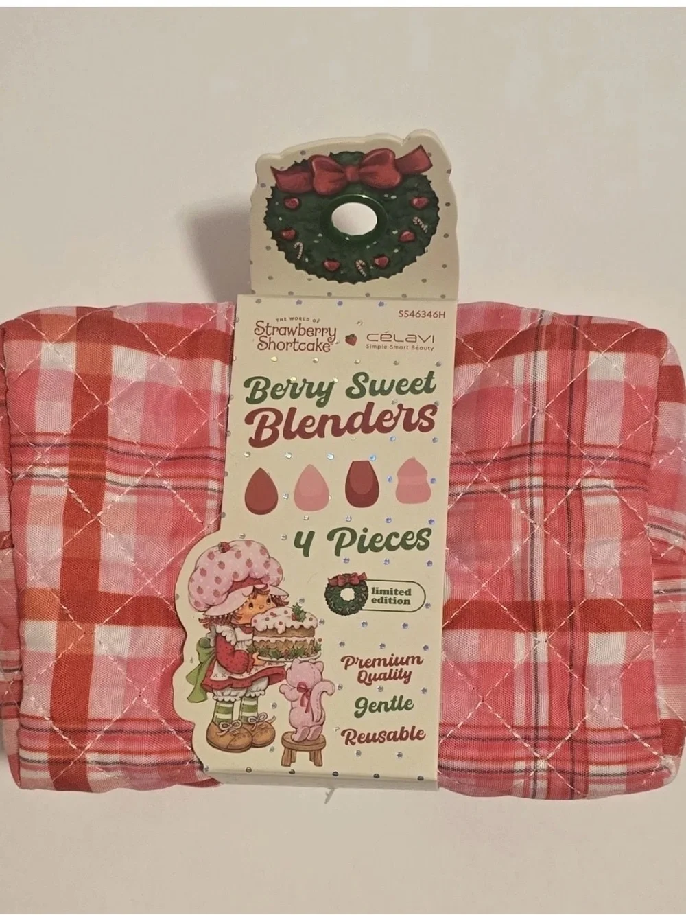 Strawberry Shortcake Berry Sweet 4 Blenders - Pink Plaid pouch Set